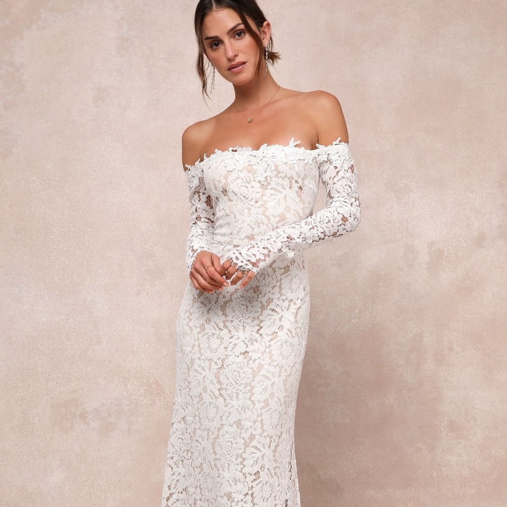 I bought a couple of wedding dresses but decided to go with a different style.